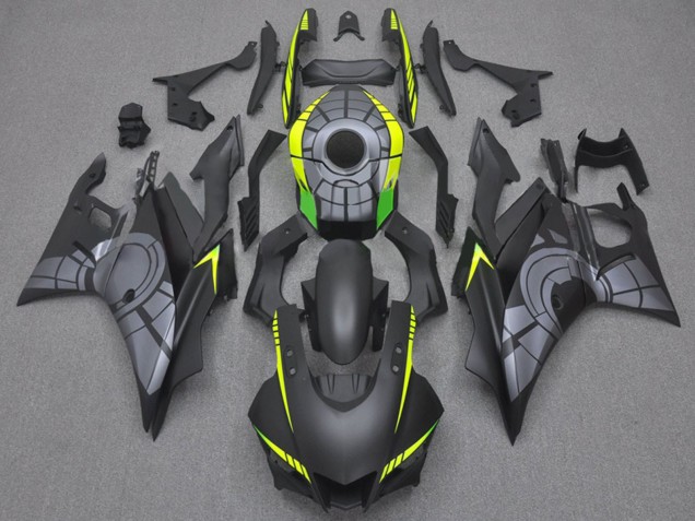 Carenados Moto Yamaha YZF R3/R25 2022-2024 - Negro Mate Gris Amarillo Verde
