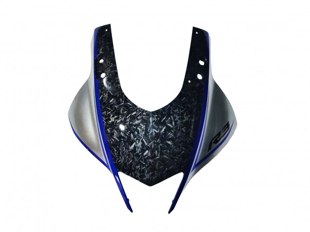 Carenados Moto Yamaha YZF R3/R25 2022-2024 - Marble Negro Plata Azul Falsificado FibraCarbono Estilo