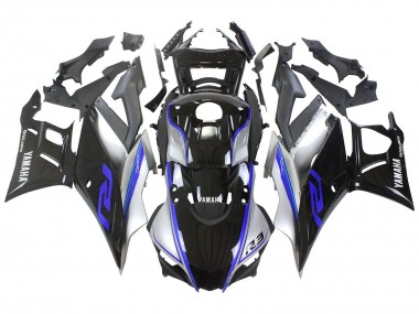 Carenados Moto Yamaha YZF R3/R25 2022-2024 - Plata Azul Negro Brillante