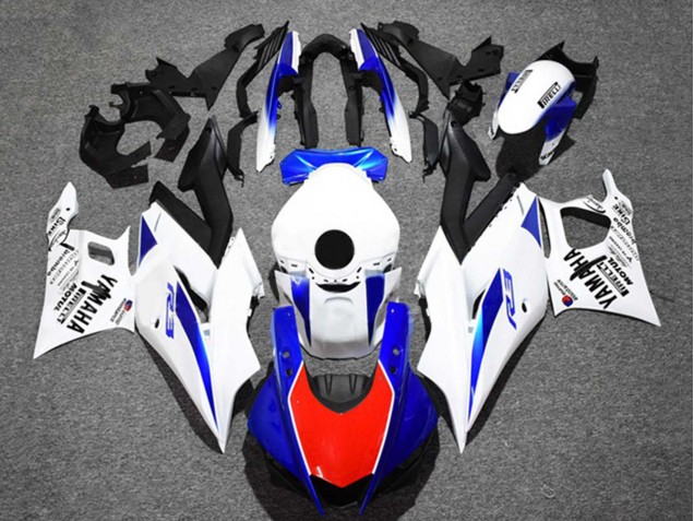 Carenados Moto Yamaha YZF R3/R25 2022-2024 - Blanco Azul Rojo Negro Motul