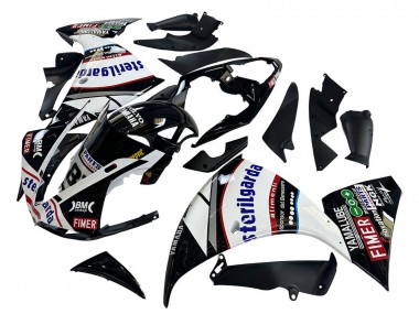 Carenados Moto Yamaha YZF 1000 R1 2009-2011 - Negro Brillante Blanco Rojo Volvo Fimer Yamalube 87