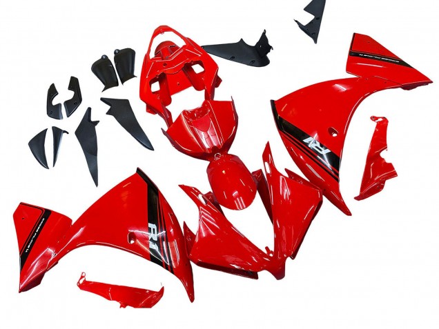 Carenado Moto Yamaha YZF 1000 R1 2012-2014 - Rojo Negro Brillante