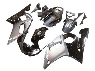 Carenados Moto Yamaha YZF 600 R6 1998-2002 - Plata Negro Brillante