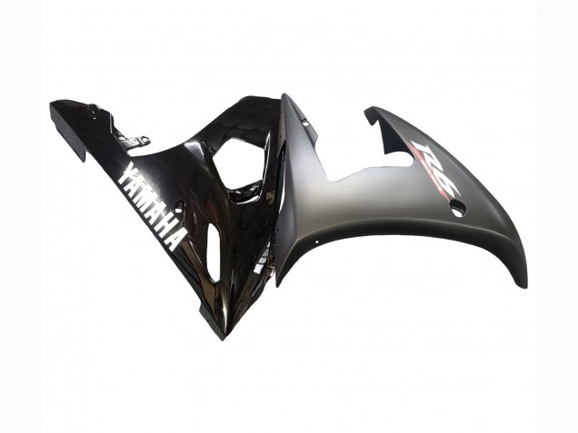 Carenados Moto Yamaha YZF R6 2003-2004 - Negro Brillante Negro Mate Blanco Calcomanías