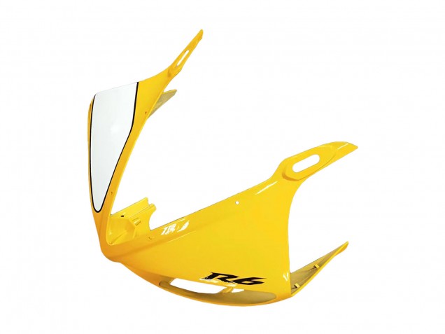 Carenados Moto Yamaha YZF R6S 2006-2009 - Amarillo Blanco Negro Brillante