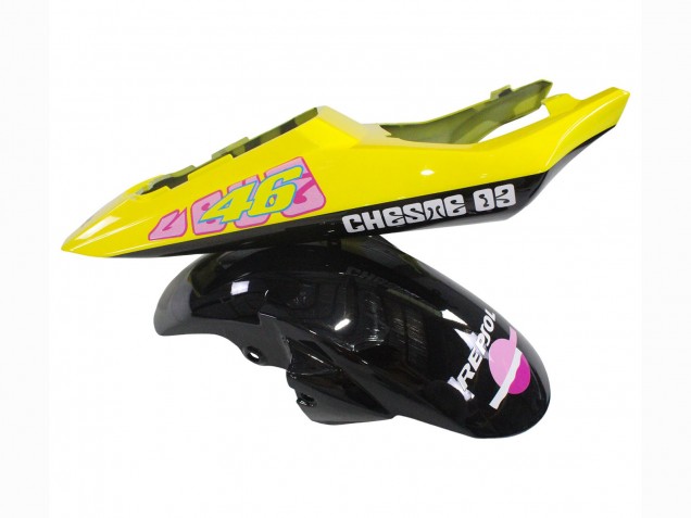 Carenados Moto Yamaha YZF R6 2003-2004 - Amarillo Rosa Negro Brillante Rossi Repsol 46