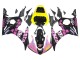 Carenados Moto Yamaha YZF R6 2003-2004 - Amarillo Rosa Negro Brillante Rossi Repsol 46