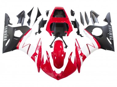 Carenados Moto Yamaha YZF 600 R6 2005 - Rojo Blanco Negro Mate