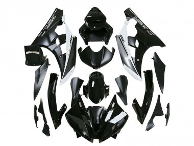Carenados Moto Yamaha YZF 600 R6 2006-2007 - Negro Brillante Negro Mate Blanco Motul Michelin
