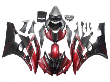Carenados Moto Yamaha YZF 600 R6 2006-2007 - Rojo Negro Mate