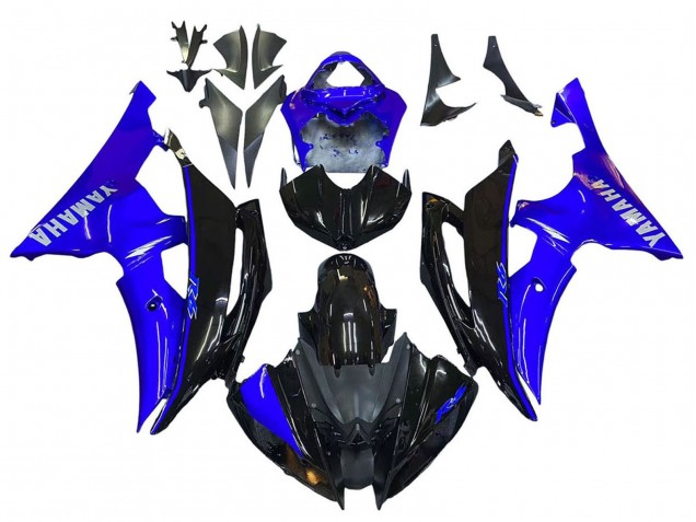 Carenados Moto Yamaha YZF 600 R6 2008-2016 - Azul Negro Brillante