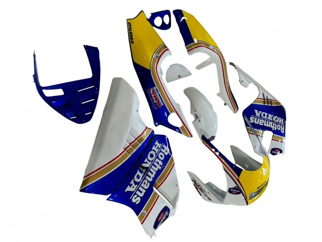 Carenados Moto Honda NSR250 1994-1996 - Blanco Azul Amarillo Oro Rothmans