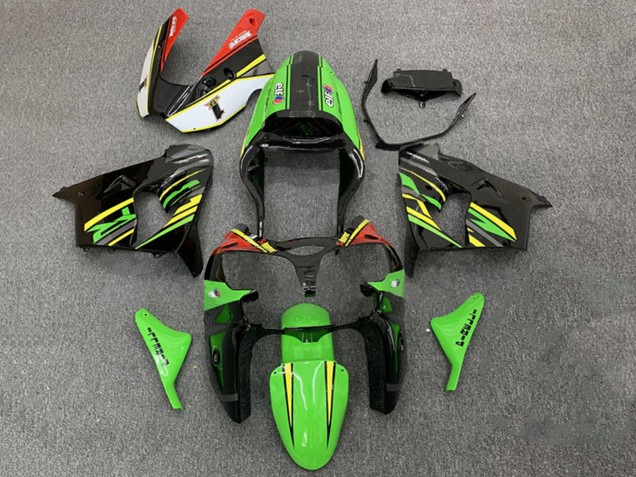 Carenados Moto Kawasaki ZX9R 2000-2001 - Verde Naranja Negro