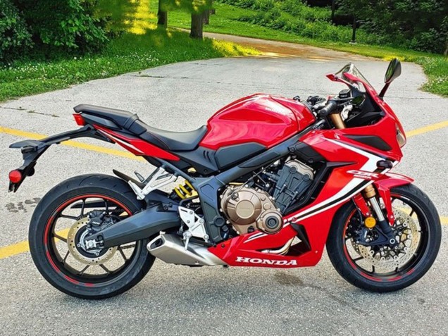 Carenados Moto Honda CBR650R 2019-2020 - Rojo Blanco Negro Raya