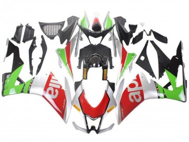 Carenados Moto Aprilia RSV4 1000 2009-2015 - Plata Rojo Verde
