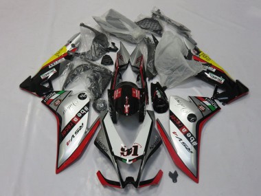 Carenados Moto Aprilia RSV4 1000 2009-2015 - Plata Rojo Negro Amarillo