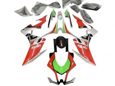 Carenados Moto Aprilia RSV4 1000 2016-2020 - Rojo Plata Negro Verde