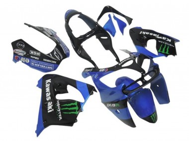 Carenados Moto Kawasaki ZX9R 2000-2001 - Azul Negro Verde Monstruo