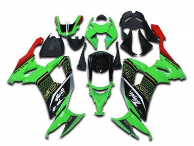 Carenados Moto Kawasaki ZX10R 2008-2010 - Verde Negro Rojo Blanco Honeycomb