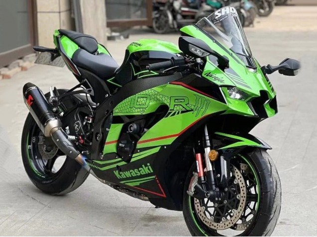 Carenados Moto Kawasaki ZX10R 2021-2025 - Verde Negro Rojo Raya