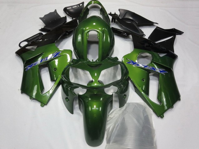 Carenados Moto Kawasaki ZX12R 2000-2001 - Verde Oscuro Negro Azul