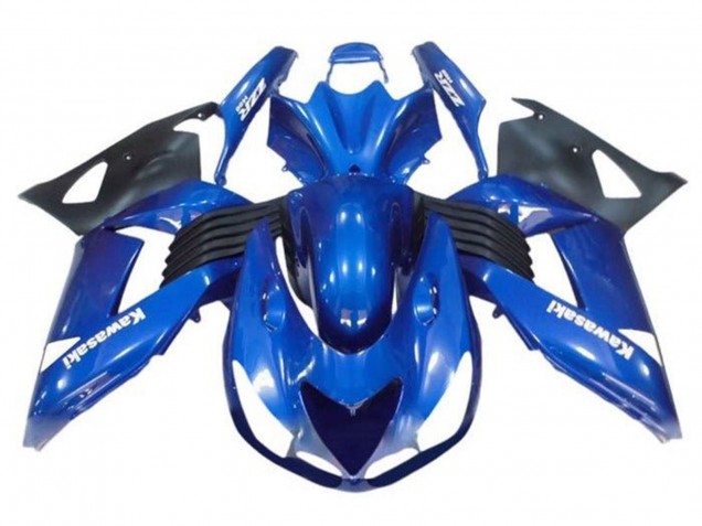 Carenados Moto Kawasaki ZX14R ZZR1400 2006-2011 - Azul Negro Blanco Calcomanía