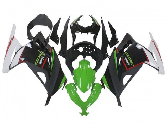 Carenados Moto Kawasaki EX300 2013-2024 - Blanco Rojo Verde Negro