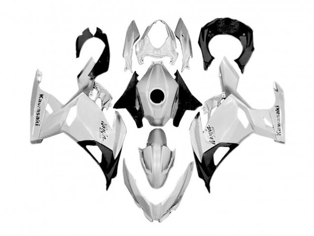 Carenados Moto Kawasaki Ninja 400 2018-2024 - Blanco Plata Negro