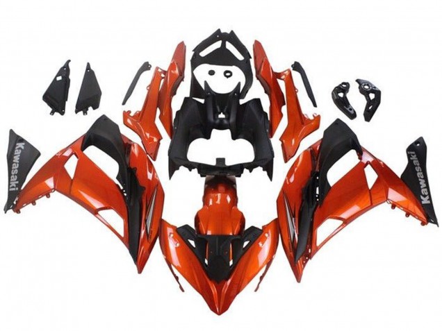 Carenados Moto Kawasaki Ninja 650 EX650 2017-2019 - Naranja Negro Mate