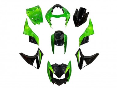 Carenados Moto Kawasaki Z1000 2007-2009 - Verde Negro Brillante