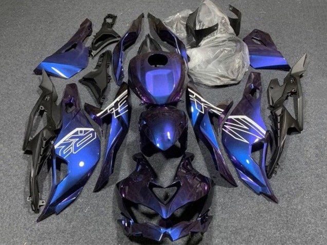 Carenados Moto Kawasaki ZX25R ZX-25R 2019-2025 - Púrpura Azul Gradiente