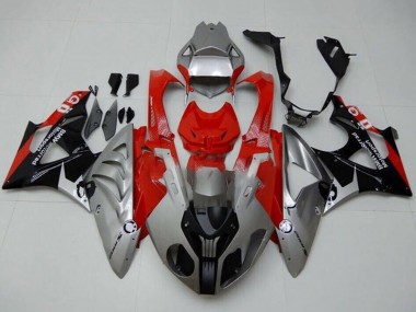 Carenados Moto BMW S1000RR 2009-2014 - Plata Rojo Negro