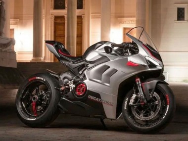 Carenados Moto Ducati Panigale V4 V4S 2020-2021 - Plata Rojo Negro