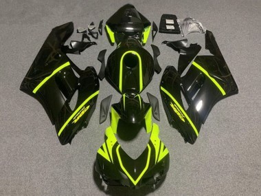 Carenados Moto Honda CBR1000RR 2004-2005 - Negro Brillante Alta Visibilidad Amarillo Raya