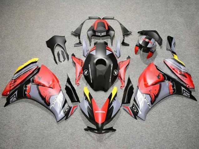 Carenados Moto Honda CBR1000RR 2012-2016 - Rojo Amarillo Gris Negro Mate Rojo Bull