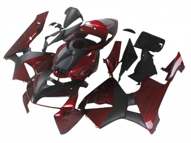 Carenados Moto Honda CBR600RR 2005-2006 - Rojo Granate Negro Mate