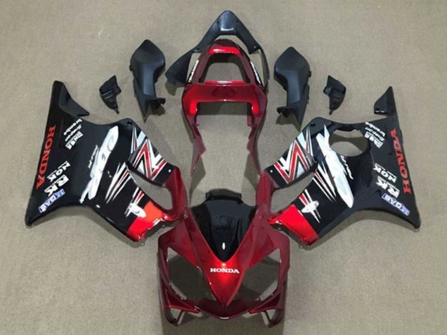 Carenados Moto Honda CBR600 F4i 2001-2003 - Rojo Caramelo Negro Brillante