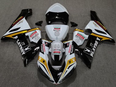 Carenados Moto Kawasaki ZX6R 2005-2006 - Blanco Negro Oro Rojo Rizoma Playboy