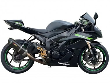 Carenados Moto Kawasaki ZX6R 2009-2012 - Negro Mate Verde
