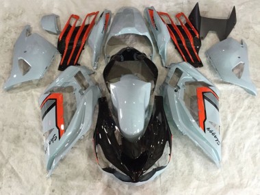 Carenados Moto Kawasaki ZX6R 2013-2018 - Nardo Gris Rojo Negro