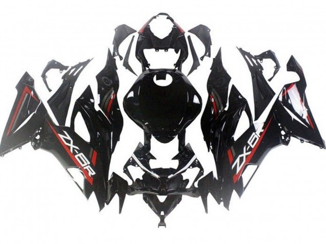 Carenados Moto Kawasaki ZX6R 2019-2022 - Negro Brillante Rojo