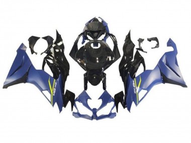 Carenados Moto Kawasaki ZX6R 2019-2022 - Azul Mate Negro Brillante