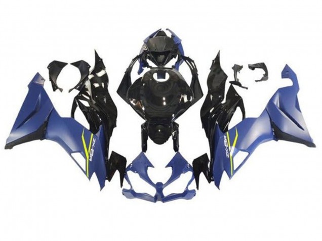 Carenados Moto Kawasaki ZX6R 2019-2022 - Azul Mate Negro Brillante