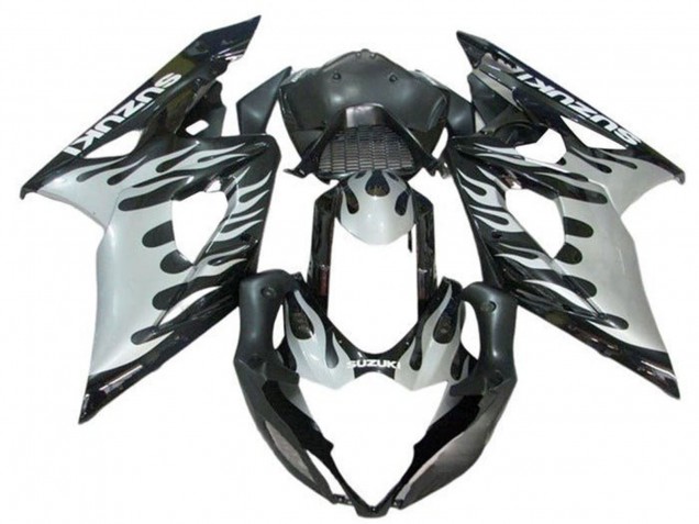 Carenados Moto Suzuki GSXR 1000 2005-2006 - Negro Blanco Llama