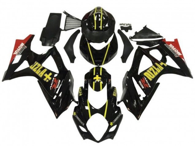 Carenados Moto Suzuki GSXR 1000 2005-2006 - Negro Oro Rizla Rojo