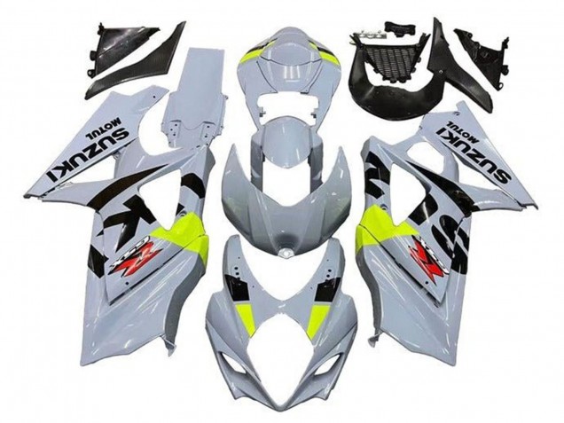 Carenados Moto Suzuki GSXR 1000 2005-2006 - Gris Negro Neon Amarillo Rojo