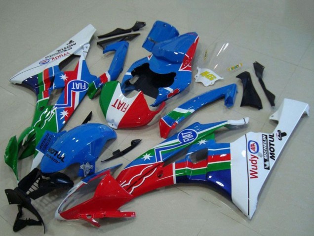 Carenados Moto Yamaha YZF R6 2006-2007 - Blanco Azul Rojo Verde Fiat Motul