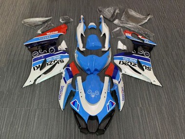 Carenados Moto Suzuki GSXR1000 2017-2024 - Blanco Azul Raya Rojo Motul