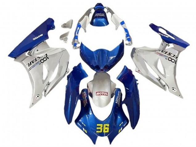 Carenados Moto Suzuki GSXR1000 2017-2024 - Azul Plata Motul 36