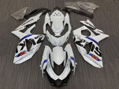 Carenado Moto Suzuki GSXR 1000 2009-2016 - Blanco Azul Raya